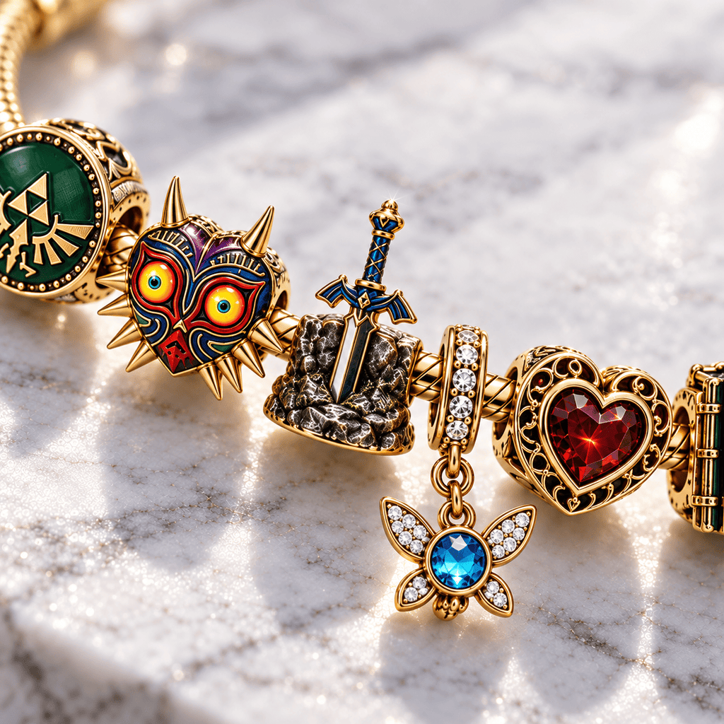 TLOZ Gold Charm Bracelet Set PTT